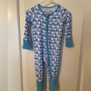 Little Sleepies Blue Rainbows Zippy 3-6 mos